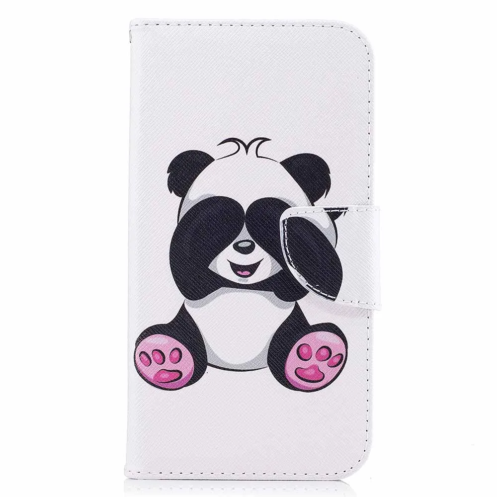 Giant Panda Чехол-книжка с бумажником для iPhone XS Max 6,5 дюймов, чехол для телефона из искусственной кожи, Fundas для iPhone X XS XR 8 7 6 6S Plus 5 5S SE 2, чехол B116 - Цвет: Giant Panda
