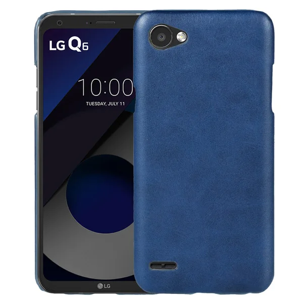 BLUE Высококачественный чехол для LG Q6 чехол для LG Q6 PLUS Q6A Alpha M700 X600 X600K винтажный деловой чехол Обложка на заднюю панель из искусственной кожи - Цвет: BLUE
