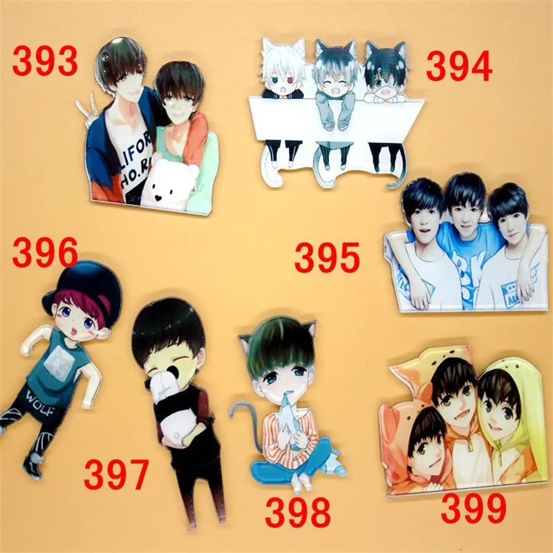 Забавная акриловая брошь с героями мультфильмов кошки люди звезда актер TFBOYS