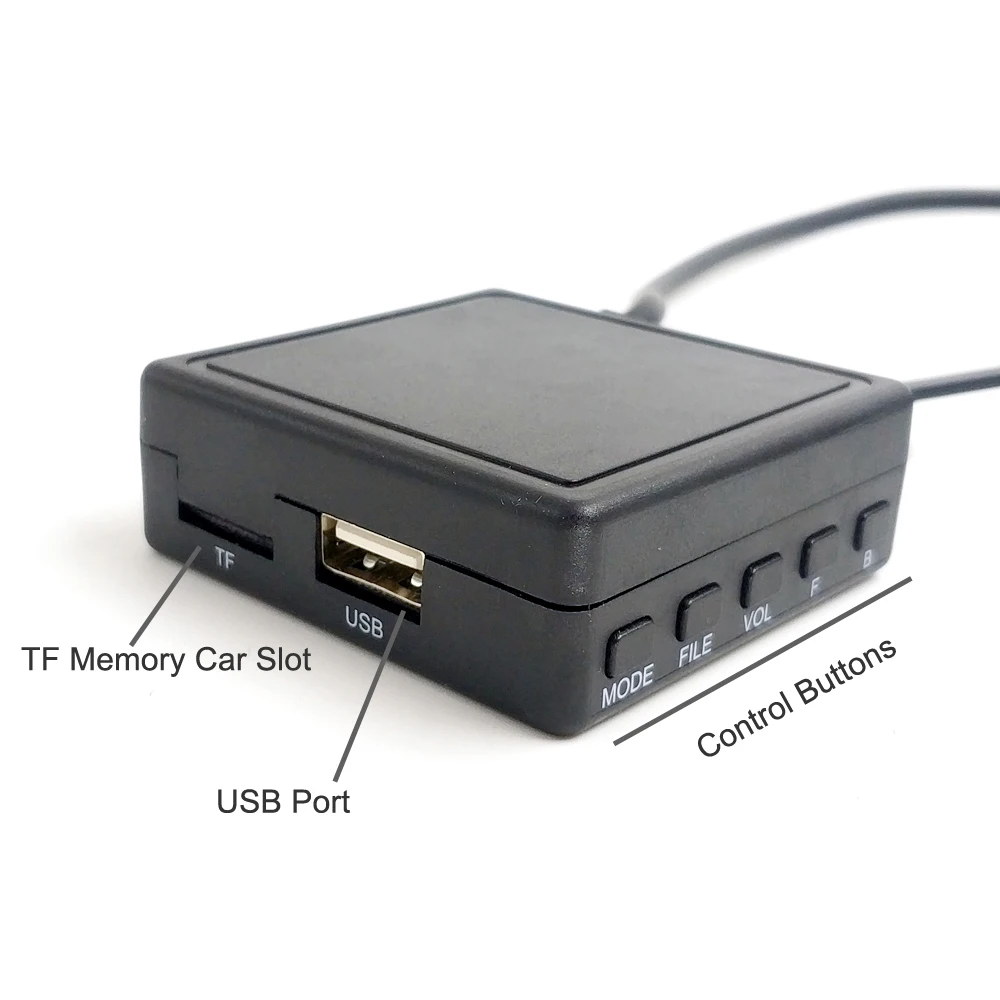 Biurlink беспроводной микрофон USB Bluetooth музыкальный аудио приемник без рук микрофон адаптер кабель для Volkswagen RCD210 RCD310 RCD510