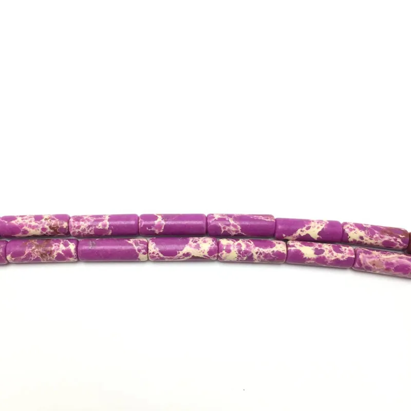 purple 4x13 мм многоцветные цилиндрические бусины из Императорского Камня Натуральный морской камень из осадочной породы используется для изготовления ювелирных браслетов своими руками - Цвет: purple