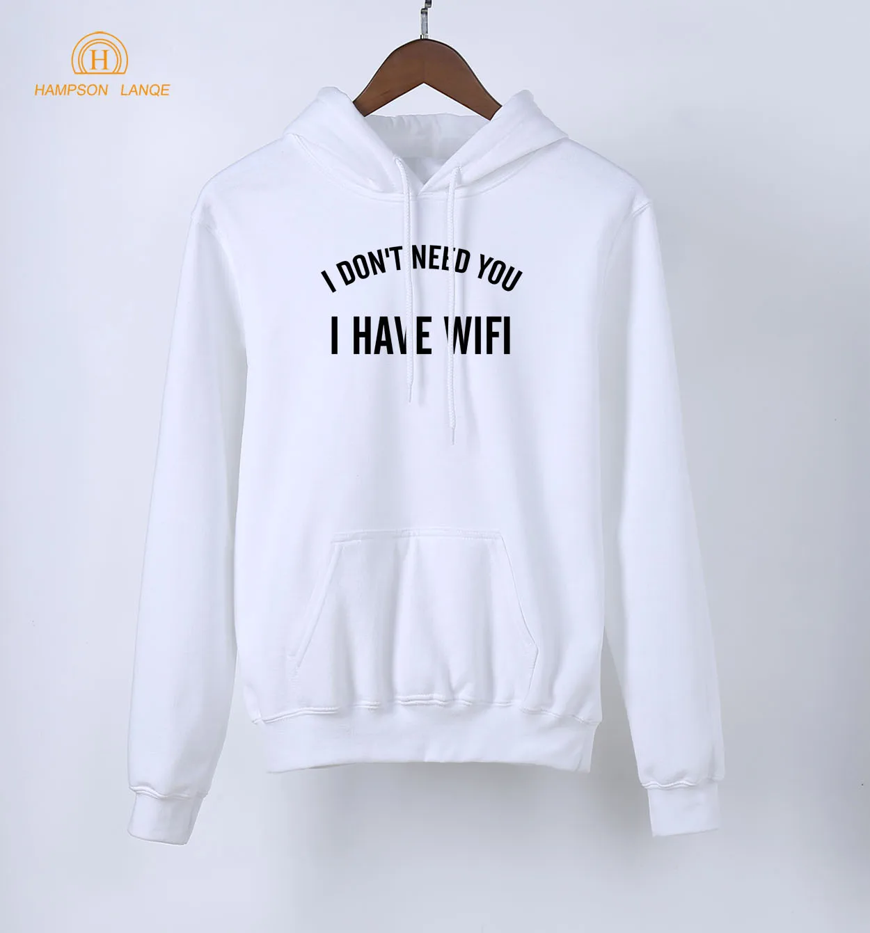 Женская толстовка с длинным рукавом и надписью I Not Need You l Wi Fi черная розовая серая