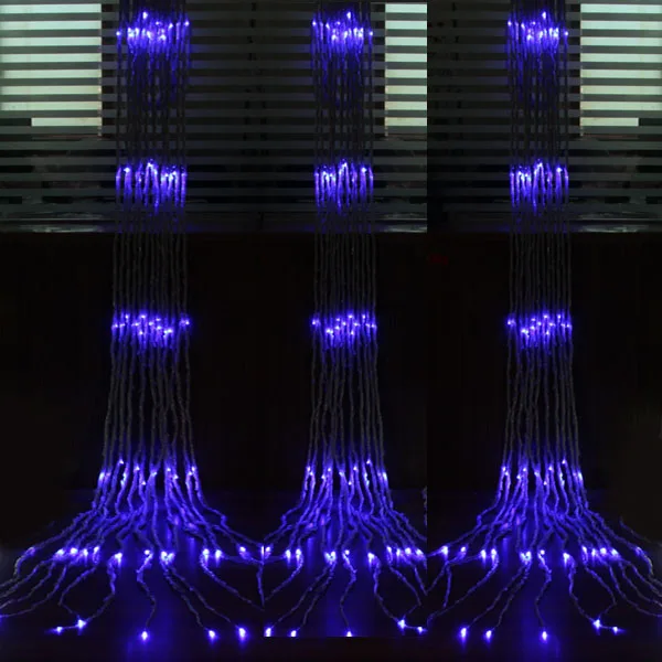 Led Waterfall String Curtain Light 6m*3m 640 Leds Water Flow Christmas  Holiday Decoration Fairy String Lights Holiday lights