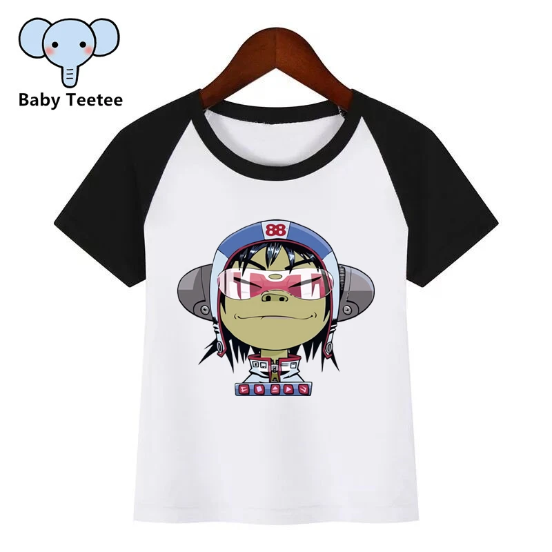 Gorillaz/рок-группа, чакахан, лапша, Мурдок, руссель, футболка детские летние топы с круглым вырезом, футболка для маленьких девочек повседневная детская одежда - Цвет: B1156A