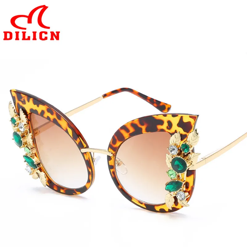 Женские винтажные солнцезащитные очки кошачий глаз уникальные модные большого