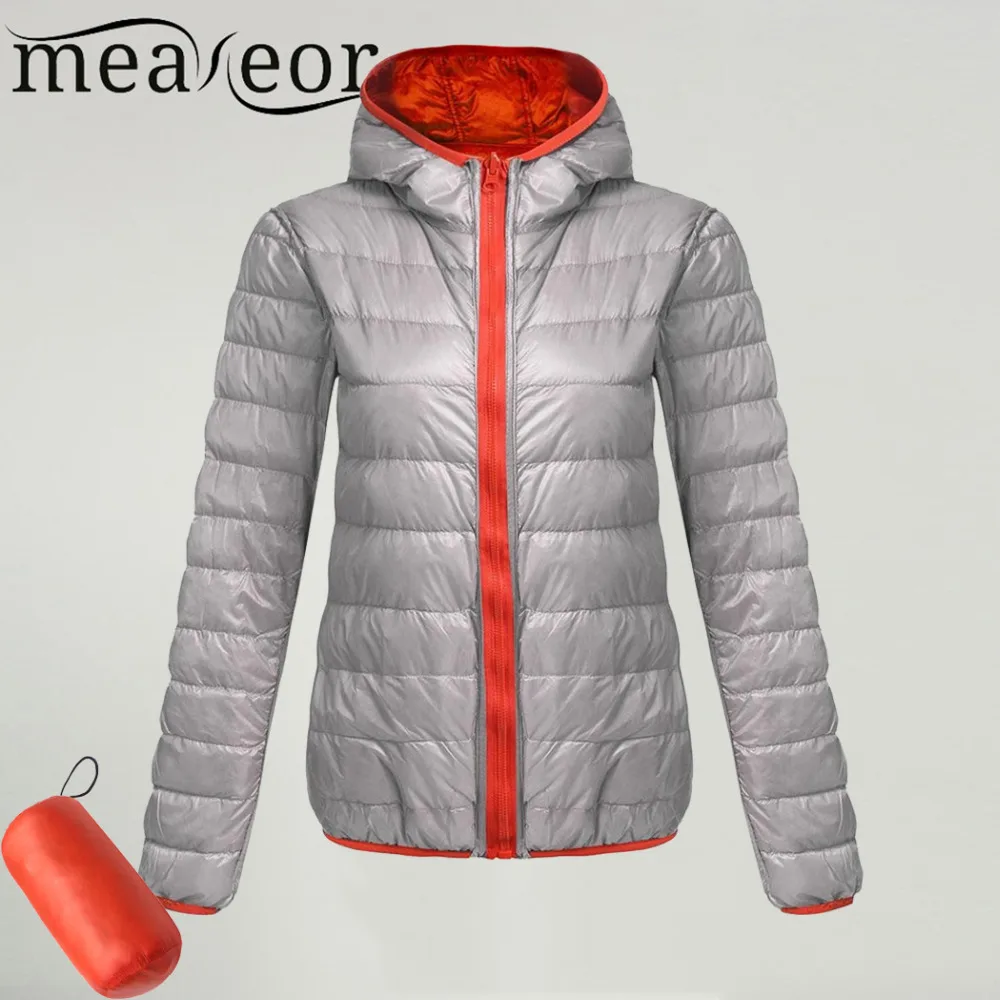 Meaneor женские теплые пальто куртки с капюшоном длинным рукавом на молнии легкий