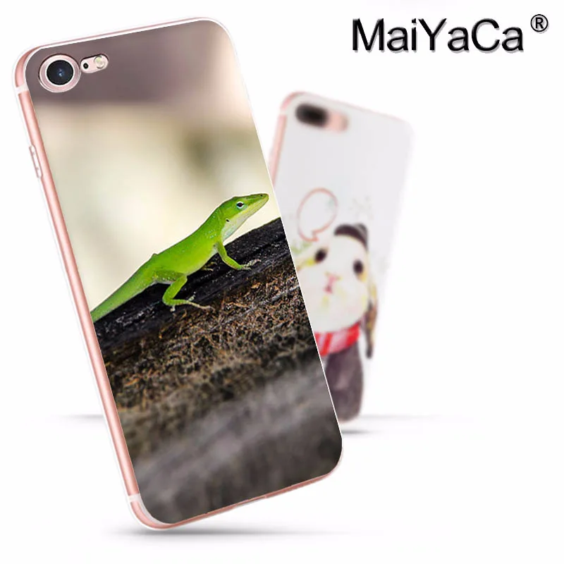 MaiYaCa животное геккон в зеленом лесу ящерица Модный чехол для телефона для iphone 11 pro 8 7 66S Plus X 10 5S SE XR XS MAX