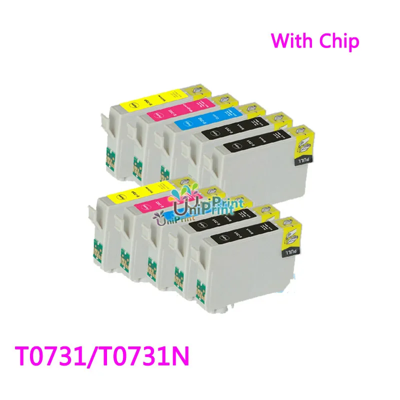 Совместимый картридж с чернилами до 10 шт. для 73N T0731N TX100 TX110 TX200 TX210 TX400 TX410 TX-100 TX-200