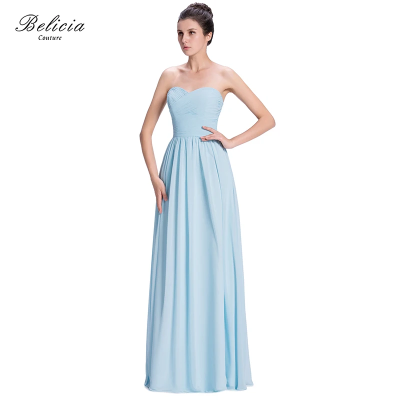 Belicia Couture Элегантный Милая спинки свадебное платье подружки невесты до пола Длина