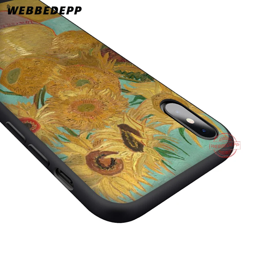 Мягкий силиконовый чехол WEBBEDEPP Vincent Van Gogh Sunflower для iPhone 8 7 6S 6 Plus 11 Pro XS Max XR X 5 5S SE |