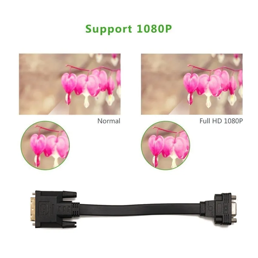 Адаптер DVI-i 24 + 1 к VGA переходник типа Папа-VGA с позолоченным 1080P цифровым видео