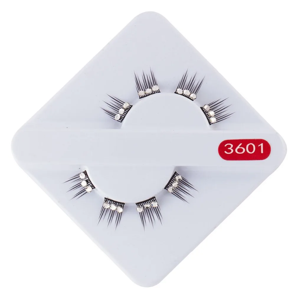 1 пара шикарных мерцающих хрустальных накладных ресниц с алмазным блеском