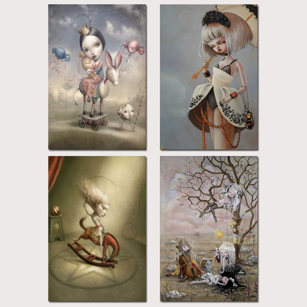 Mark Ryden Pop Surrealism 1 панель абстрактная настенная живопись маслом плакат напечатанная Картина на холсте для гостиной домашний декор 01