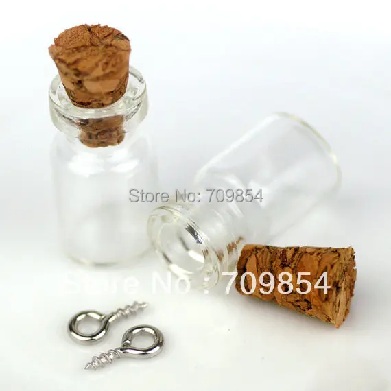 Бесплатная доставка! 100 шт./лот маленькие флаконы из прозрачного стекла амулеты