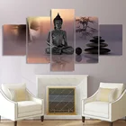 Современные HD печатные картины на холсте, 5 панелей, статуя Дзен Будды, настенное искусство, украшение для дома, каркасный плакат для гостиной