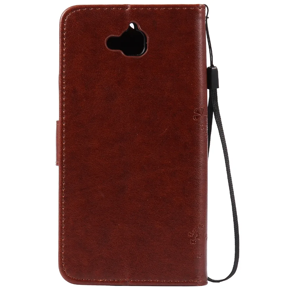 Чехлы для Coques HUAWEI Y6 Pro /enjoy 5 Кожаные чехлы книжки с бумажником Huawei Honor 4C сумки