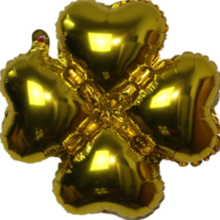 golden A AJP 10 шт./партия, 18 дюймов, алюминиевые фольги, воздушные шары, клевер, балы для свадебной арки, арка для свадебной арки, Декор, товары для дня рождения - Цвет: golden A
