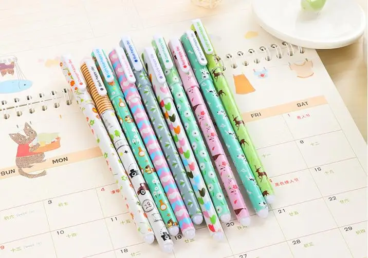 2 10 шт./лот, цветные гелевые ручки, кавайные ручки, Boligrafos Kawaii Canetas Escolar, милая Корейская Милая канцелярия, гелевая ручка с кошкой - Цвет: 2