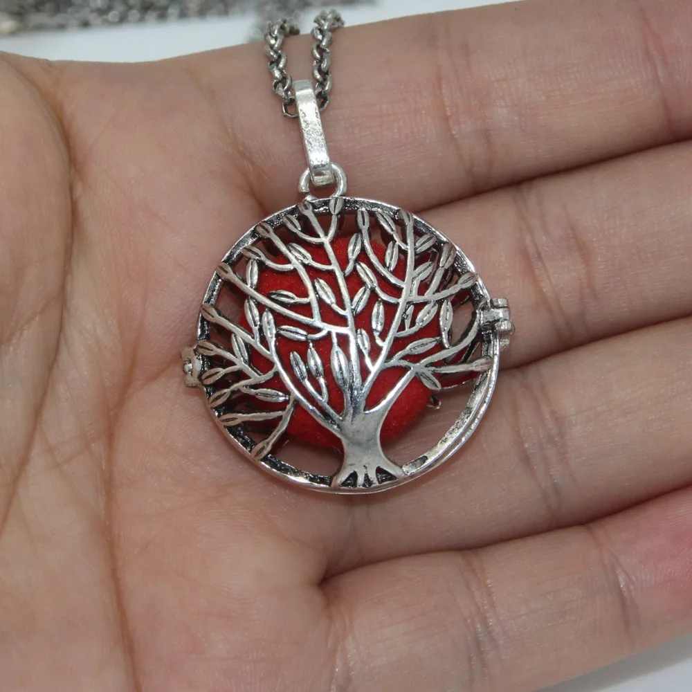 Оптовая продажа 10 шт. большое дерево жизни Hollow медальон кулон 30 &quotЦепочки и