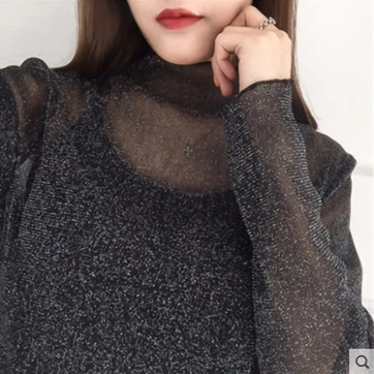 IU Lee Ji Eun ажурные сетчатые Топы женские прозрачные рыболовные сетки с длинными