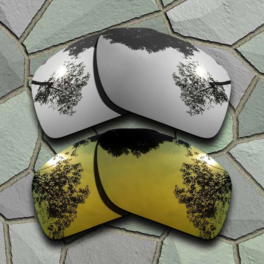 

Chrome&Yellow Golden Sunglasses Polarized Replacement Lenses for Oakley Big Taco