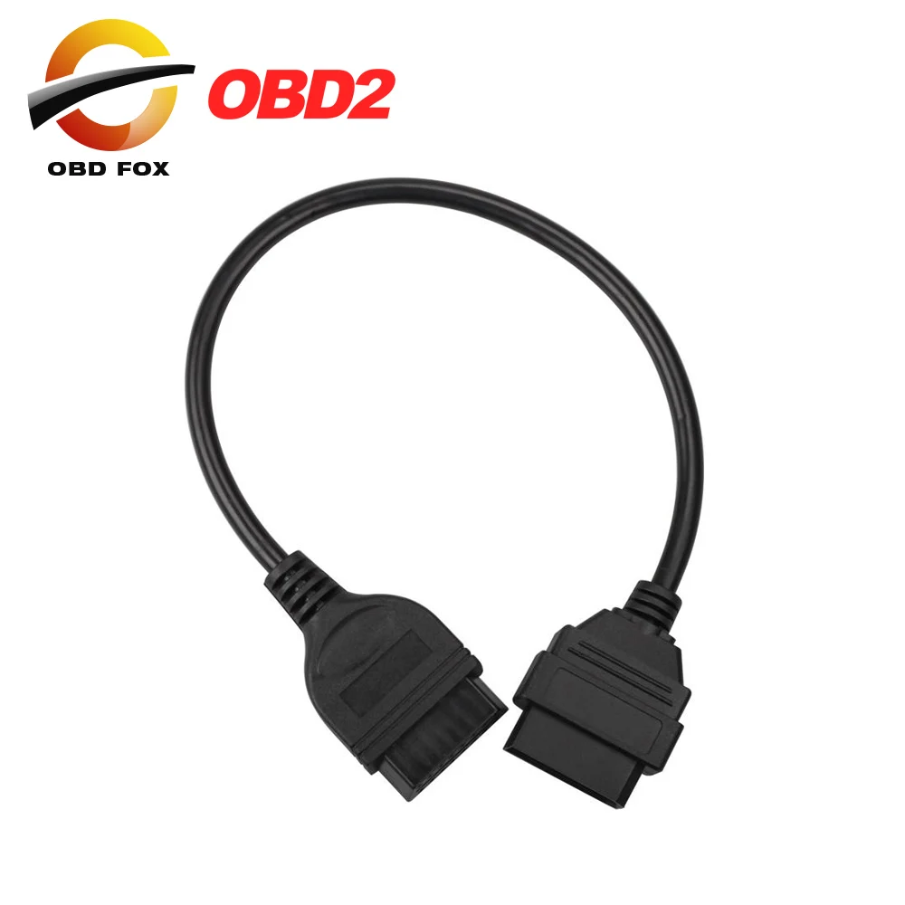 10 шт./лот для Nissan 14 Pin к OBD 2 16 OBD2 OBDII удлинитель диагностический инструмент адаптер