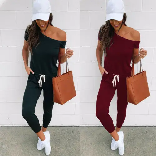 Лидер продаж Женский клубный комбинезон с коротким рукавом и открытыми плечами