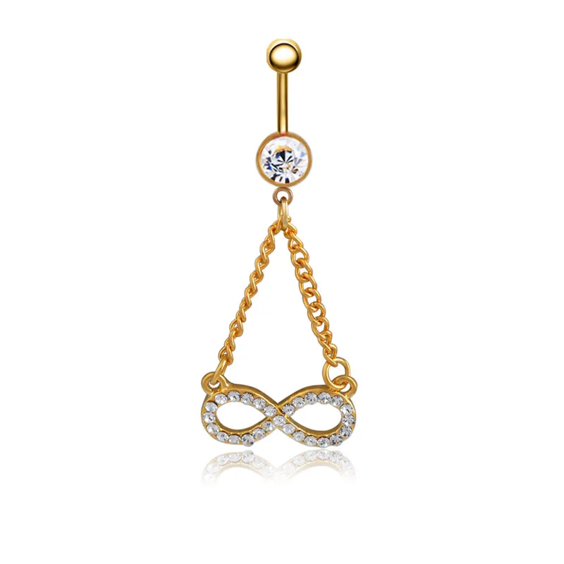 Бесконечность кольцо пупка 14g 8 Кольцо-подвеска для |