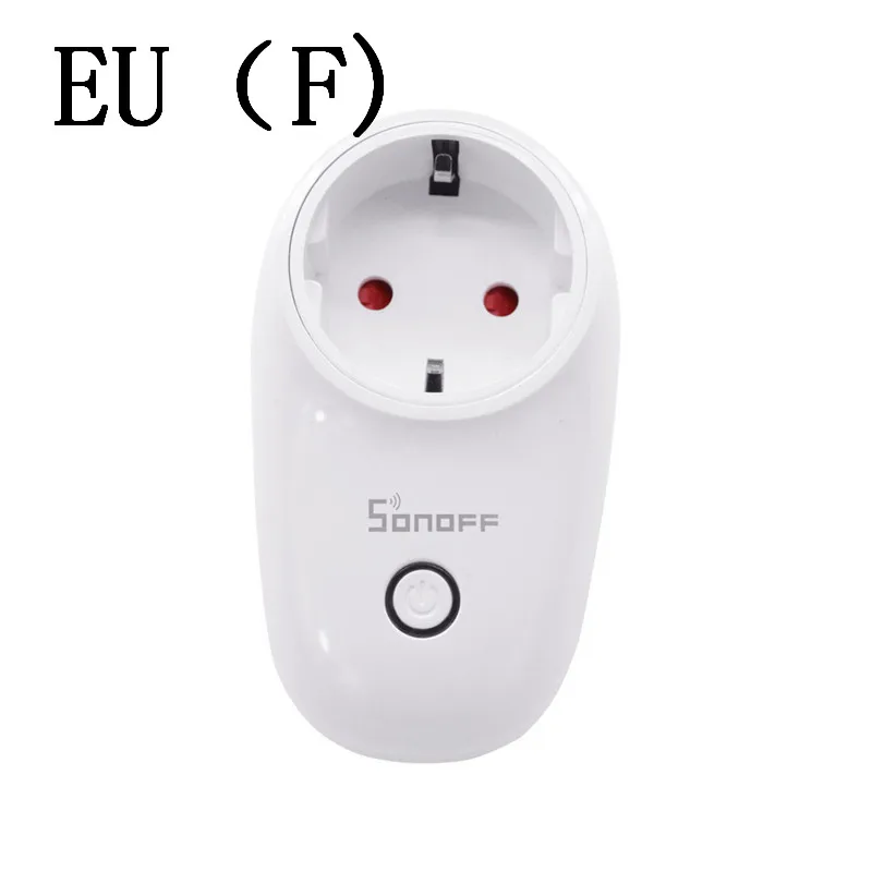 EU F Plug Sonoff S26 Wi-Fi умная розетка США/Великобритания/ЕС Беспроводная штепсельная вилка розетки умный дом переключатель работает с Alexa Google Assistant IFTTT - Комплект: EU F Plug