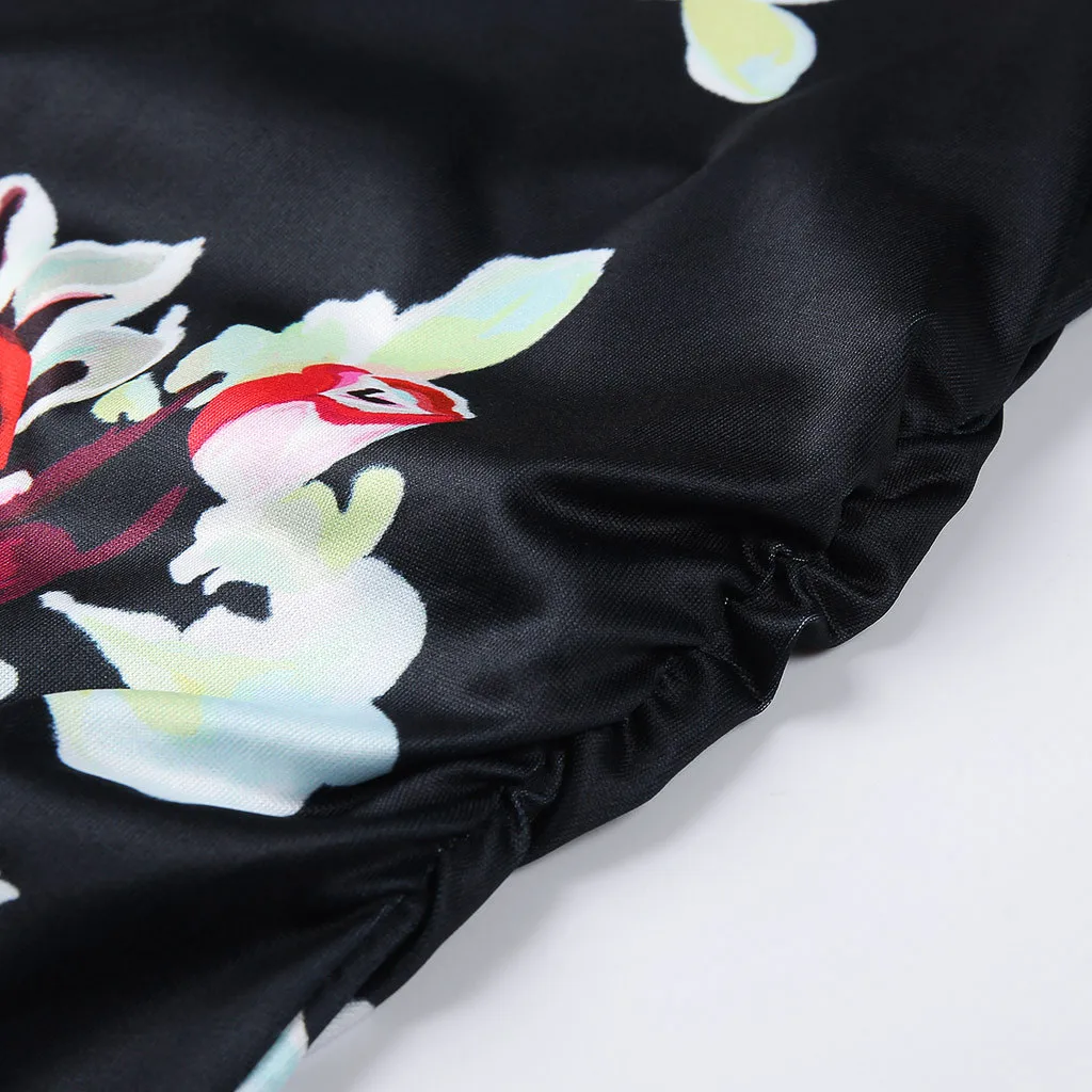 Женские платья для беременных с короткими рукавами и рюшами флористическая