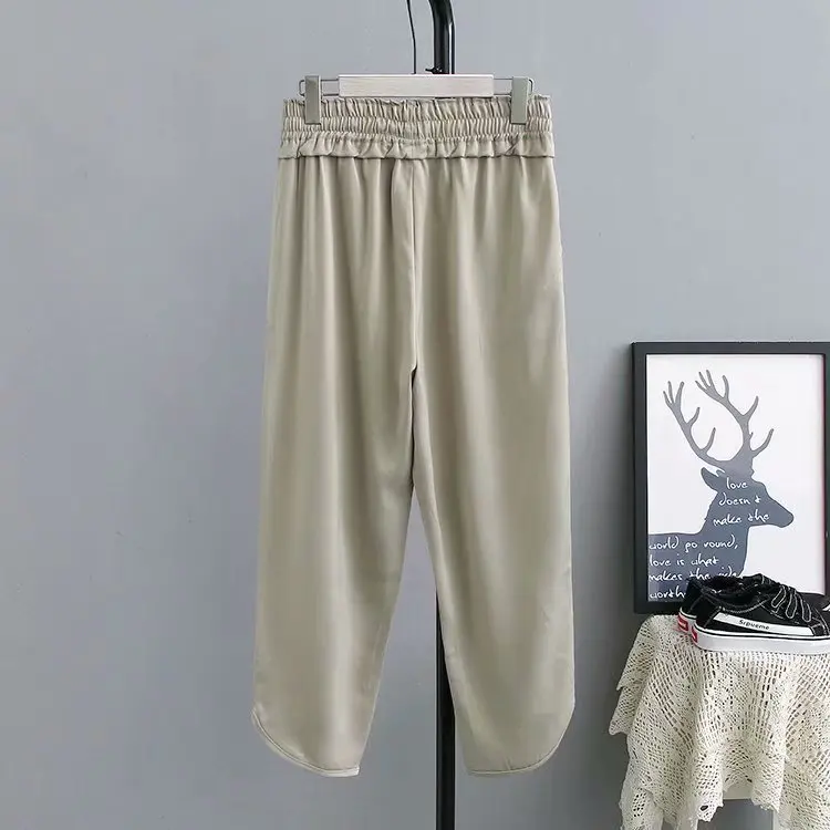 2019 плюс размер женские брюки весенняя одежда повседневные Модные свободные K1
