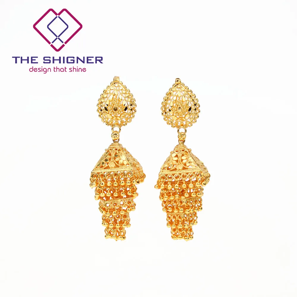 Античный этнический Индийский Золотой Серебряный цвет окисленный Jhumka Jhumki серьги