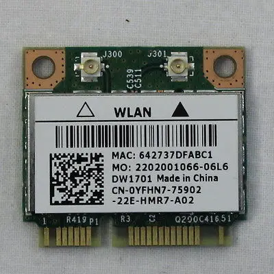 Беспроводная карта адаптера для Broadcom BCM94313HMGB BCM2070 BCM4313 DW1701 YFHN7 мини PCI Express BT
