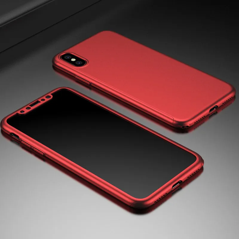 Роскошные Roybens полное покрытие 360 градусов чехол для iPhone 5 5S SE 6 S 7 8 Plus X Жесткий