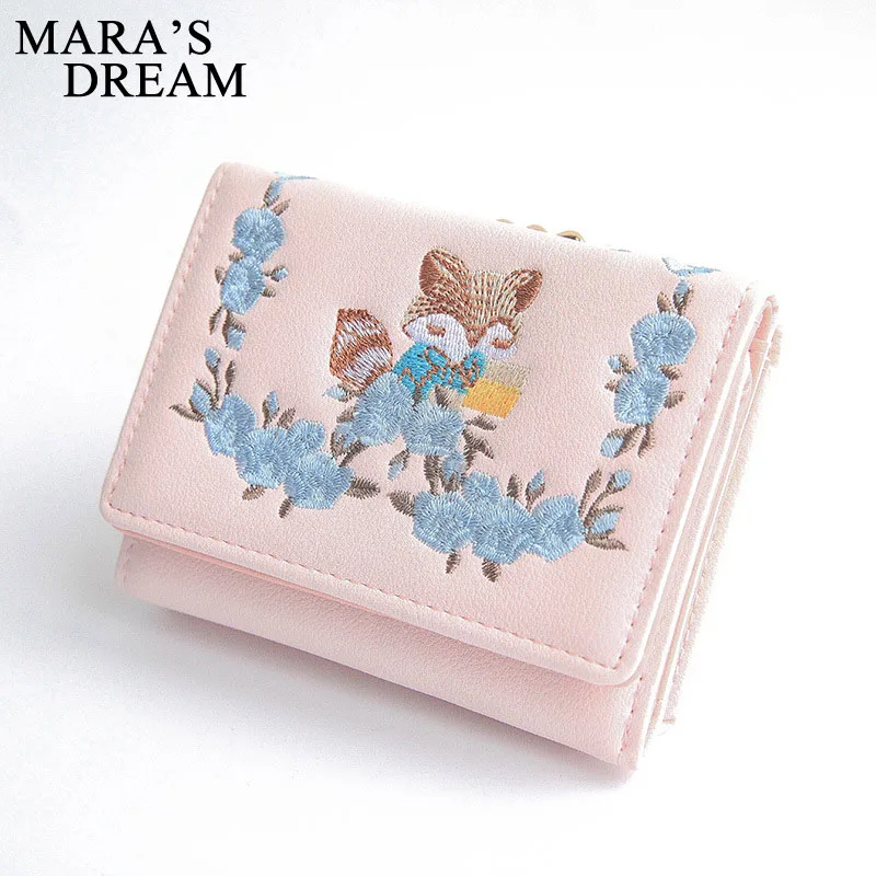 Женские мини кошельки Mara's Dream для денег с вышивкой милые женские высокого