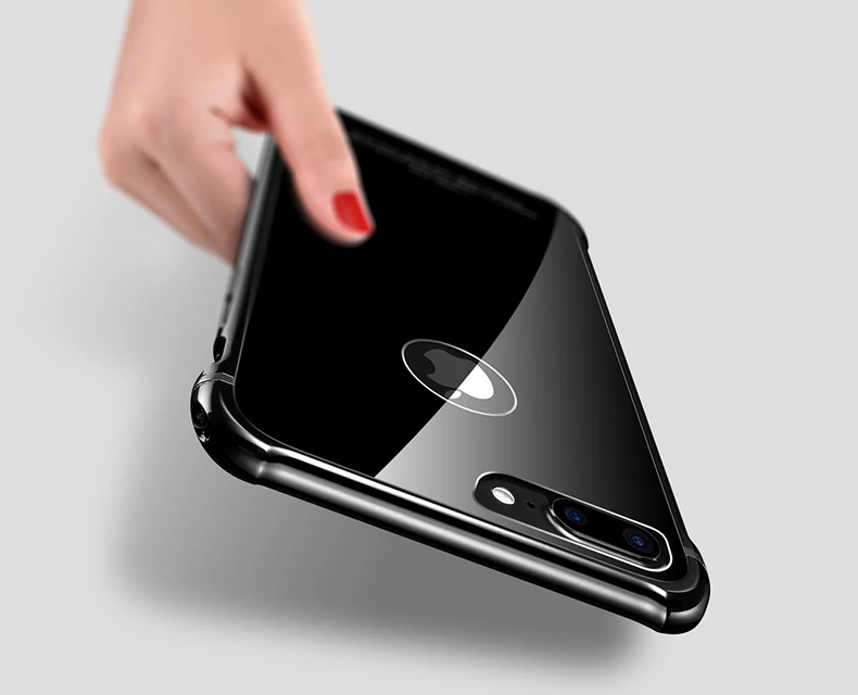 Leanonus чехол для iPhone 8 8 Plus чехол Роскошный Алюминиевый бампер+ Задняя Закаленное стекло-Броня Крышка корпуса для iPhone 8 Plus 7Plus