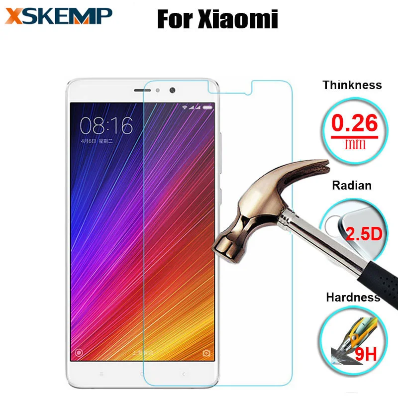 0 26 мм 9H Твердость Закаленное стекло пленка для Xiaomi Mi2 M3 M4i 4C 4S Mi 5 5S Plus Note Ультра