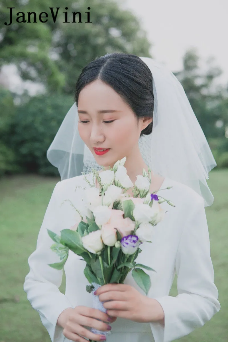 Тюлевая Фата для невесты с металлической расческой 4 слоя | Свадьбы и торжества