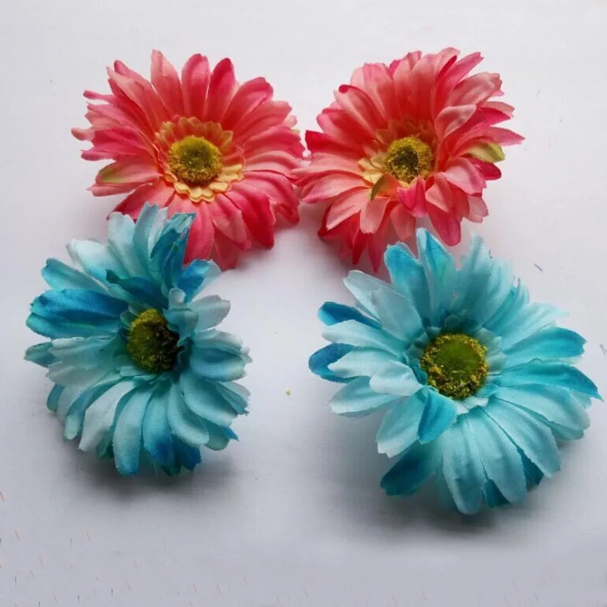 

30PCS Gerberas,6.5CM Small Fabric Artificial Silk Gerbera Daisies Heads,Decoration For Wedding Bridal Hair Pins,Corsage Bracelet