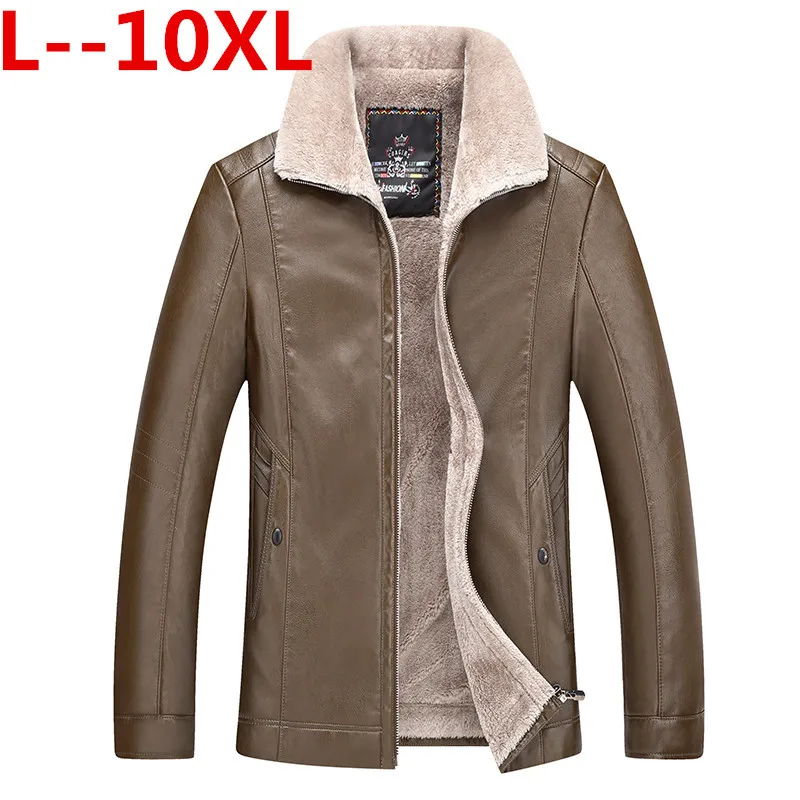 Мужская короткая куртка из натуральной овечьей кожи 10XL 8XL 6XL 5XL новая зимняя