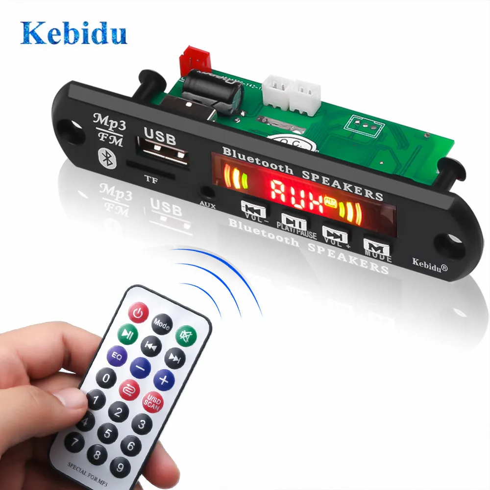 Автомобильный Bluetooth MP3-плеер KEBIDU с функцией громкой связи декодер плата 5 В 12