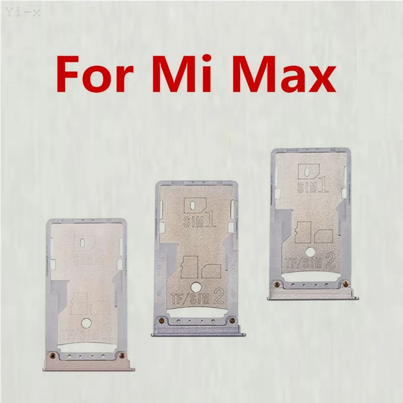 

50X Gold/Silver/Grey SIM Card Tray Slot Holder Adapters For Xiaomi MI MAX Replacement Parts