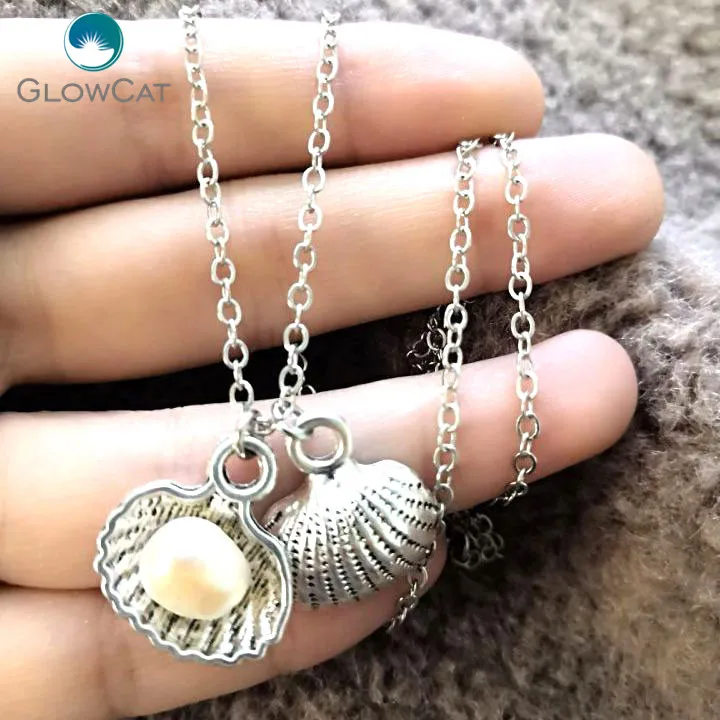 Винтажная Серебряная цепочка из нержавеющей стали подвеска натурального