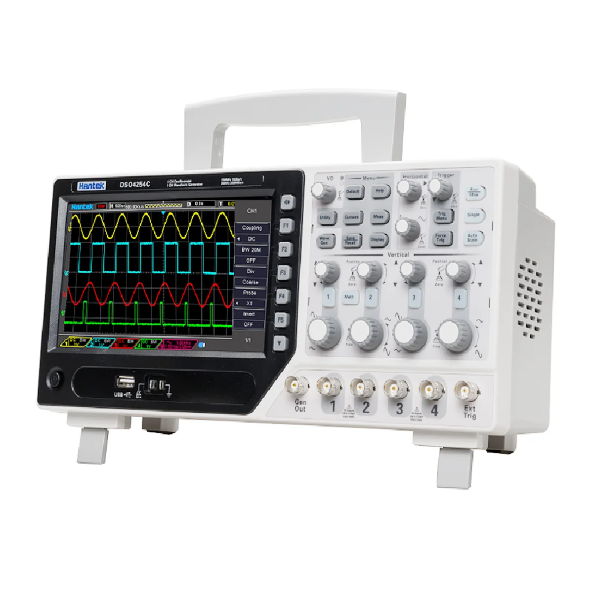 

O105 Hantek DSO4084C Bench Type Oscilloscope 4CH 80MHz bandwidth 500uV /div 1GS/s sample rate + Waveform Generator