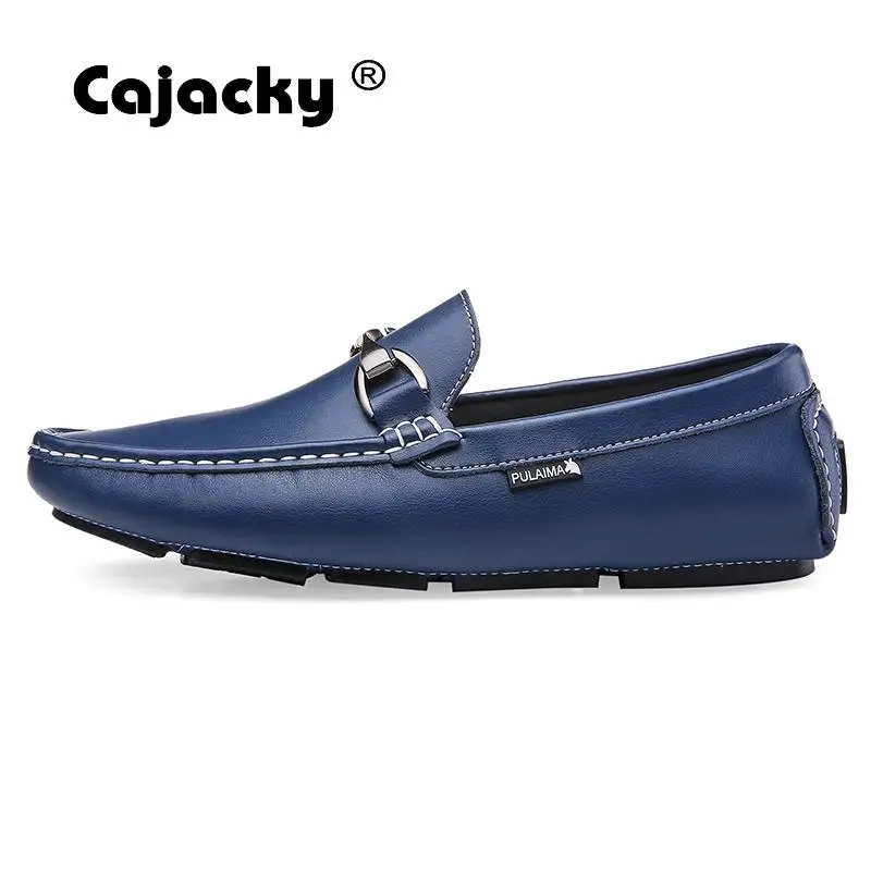 Cajacky мужские лоферы из натуральной кожи итальянские дизайнерские мокасины