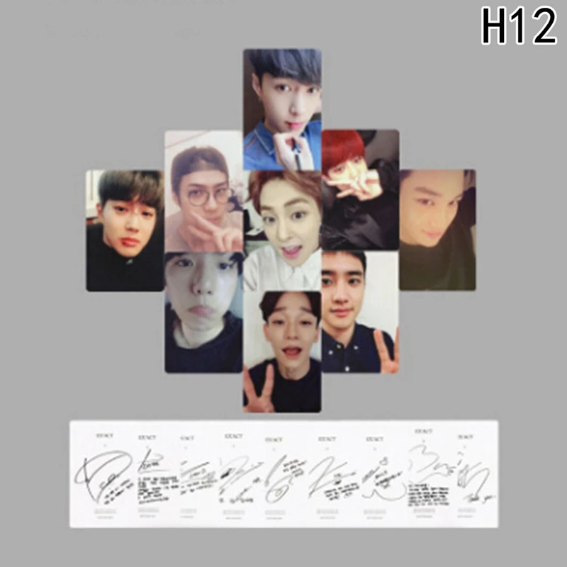 Youpop KPOP EXO K M точное Лото завод 3 EX'ACT альбом самодельные бумажные карты K-POP Подпись LOMO фото карта Фотокарта - Цвет: 12