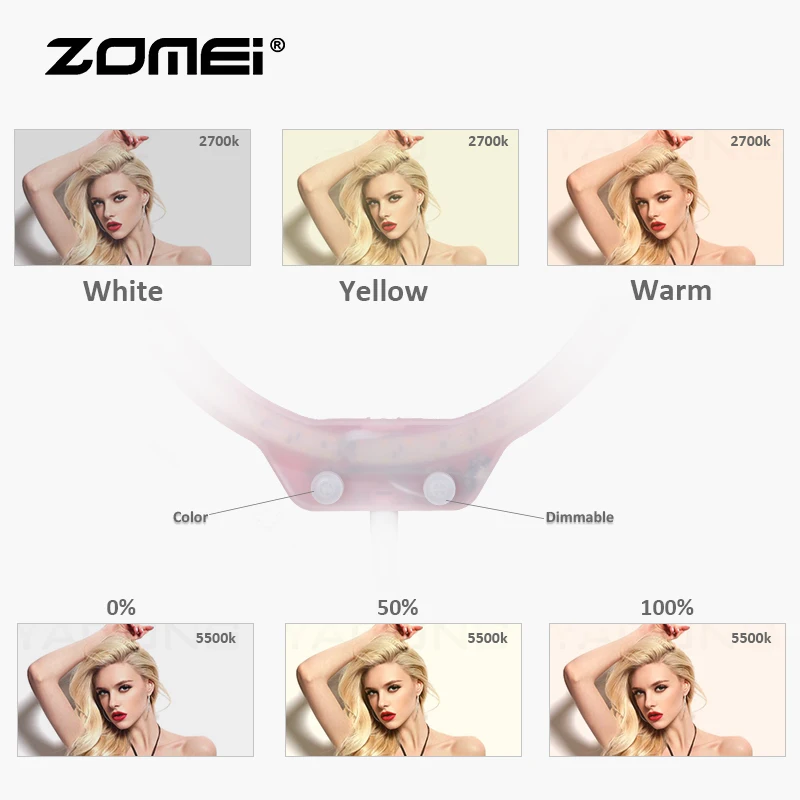 ZOMEI ZM128 камера фотостудия светодиодный видео кольцо свет для DSLR камеры держатель