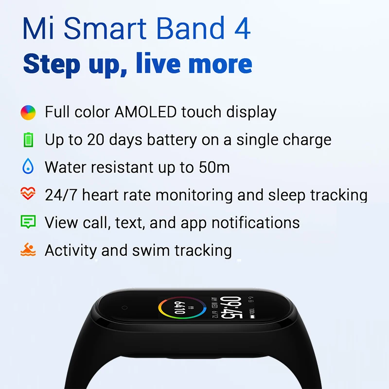 Глобальная версия Xiaomi Mi Band 4 смарт браслет 0 95 &quotцветной AMOLED дисплей фитнес трекер