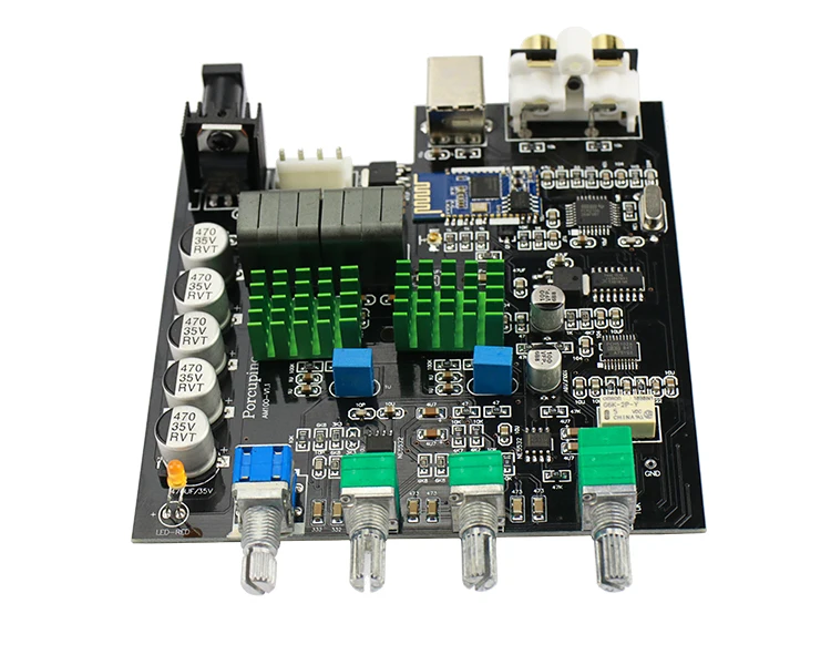 GHXAMP TPA3116 Bluetooth 5,0 цифровой усилитель мощности плата USB декодирования PCM5102A сабвуфер со звуковой картой 100 Вт* 2