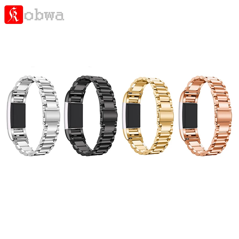 Нержавеющая сталь часы для fitbit заряд 2 ремешок Band Ссылка Браслет смарт аксессуар
